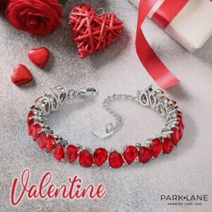 Retired Park Lane VALENTINE Impression Tennis Bracelet Ruby Red